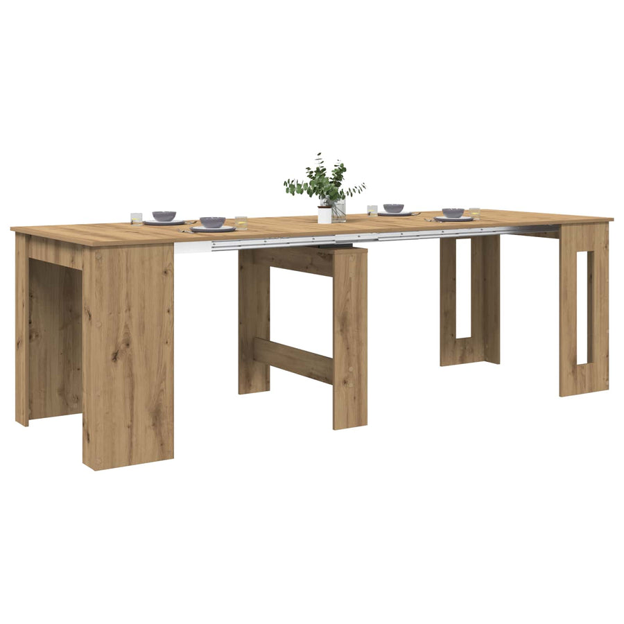 Eettafel 240 x 85 x 75 cm Bewerkt hout Artisanaal eiken
