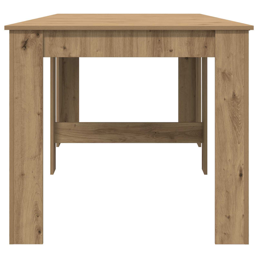 Eettafel 240 x 85 x 75 cm Bewerkt hout Artisanaal eiken