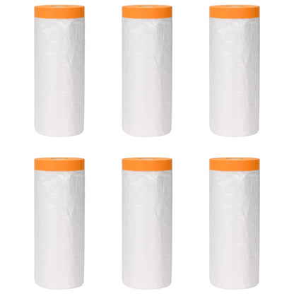 Stofblad met Plakband 6 pcs Doorzichtig 210 x 2000 cm HDPE
