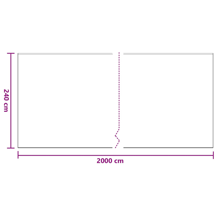 Stofblad met Plakband 6 pcs Doorzichtig 240 x 2000 cm HDPE