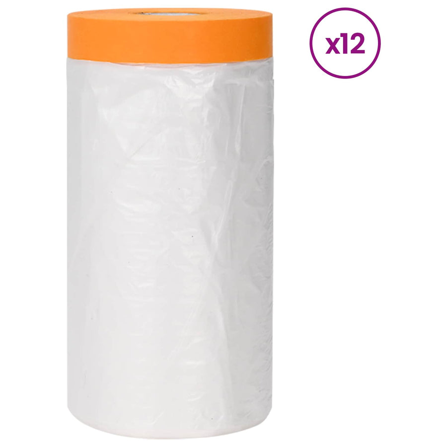 Stofblad met Plakband 12 pcs Doorzichtig 110 x 3300 cm HDPE
