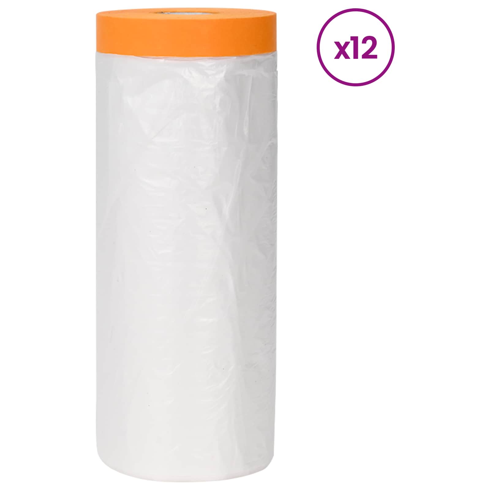 Stofblad met Plakband 12 pcs Doorzichtig 270 x 1600 cm HDPE