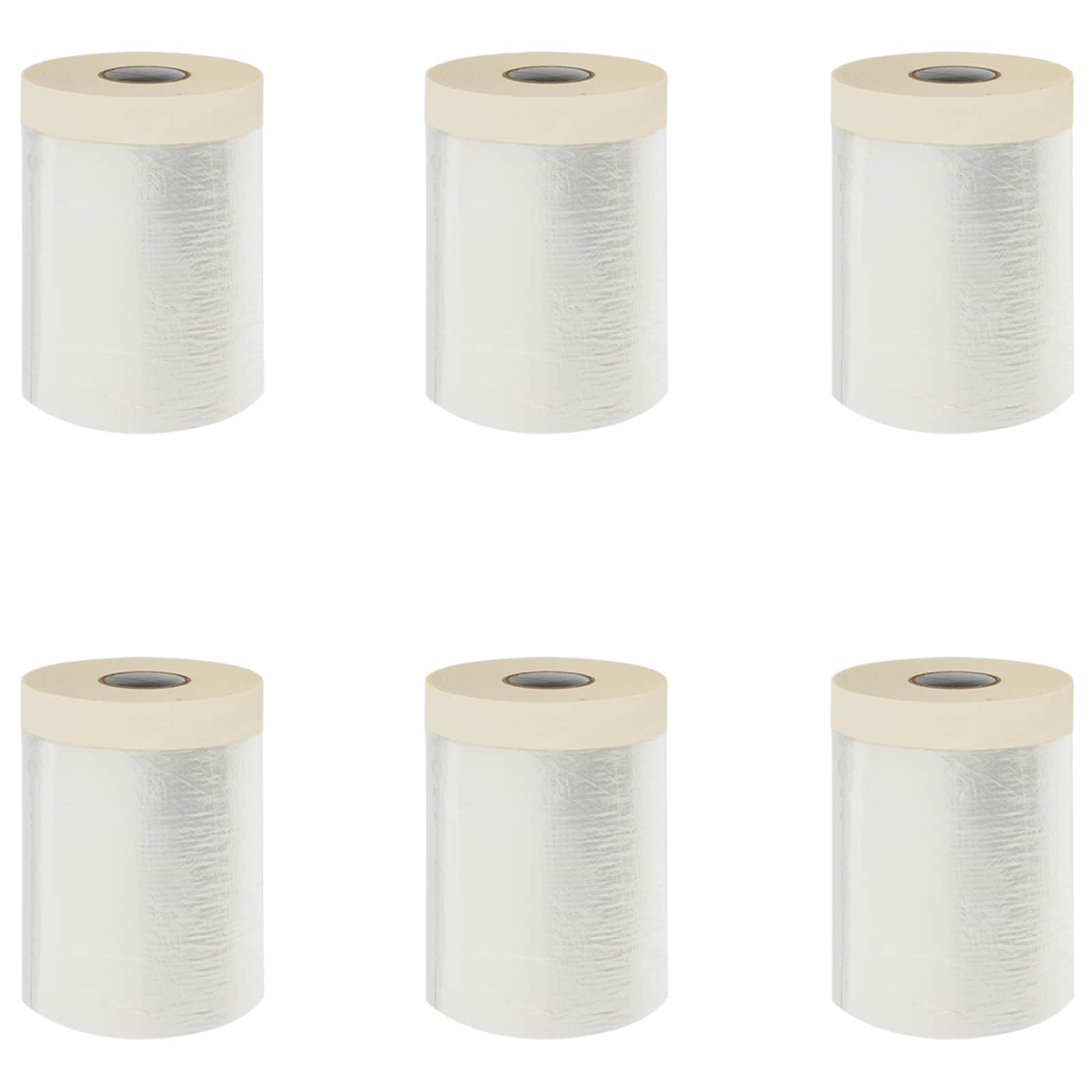 Stofdoek met plakband 6 pcs Doorzichtig 30 x 3300 cm HDPE