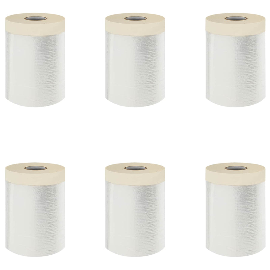 Stofdoek met plakband 6 pcs Doorzichtig 30 x 3300 cm HDPE