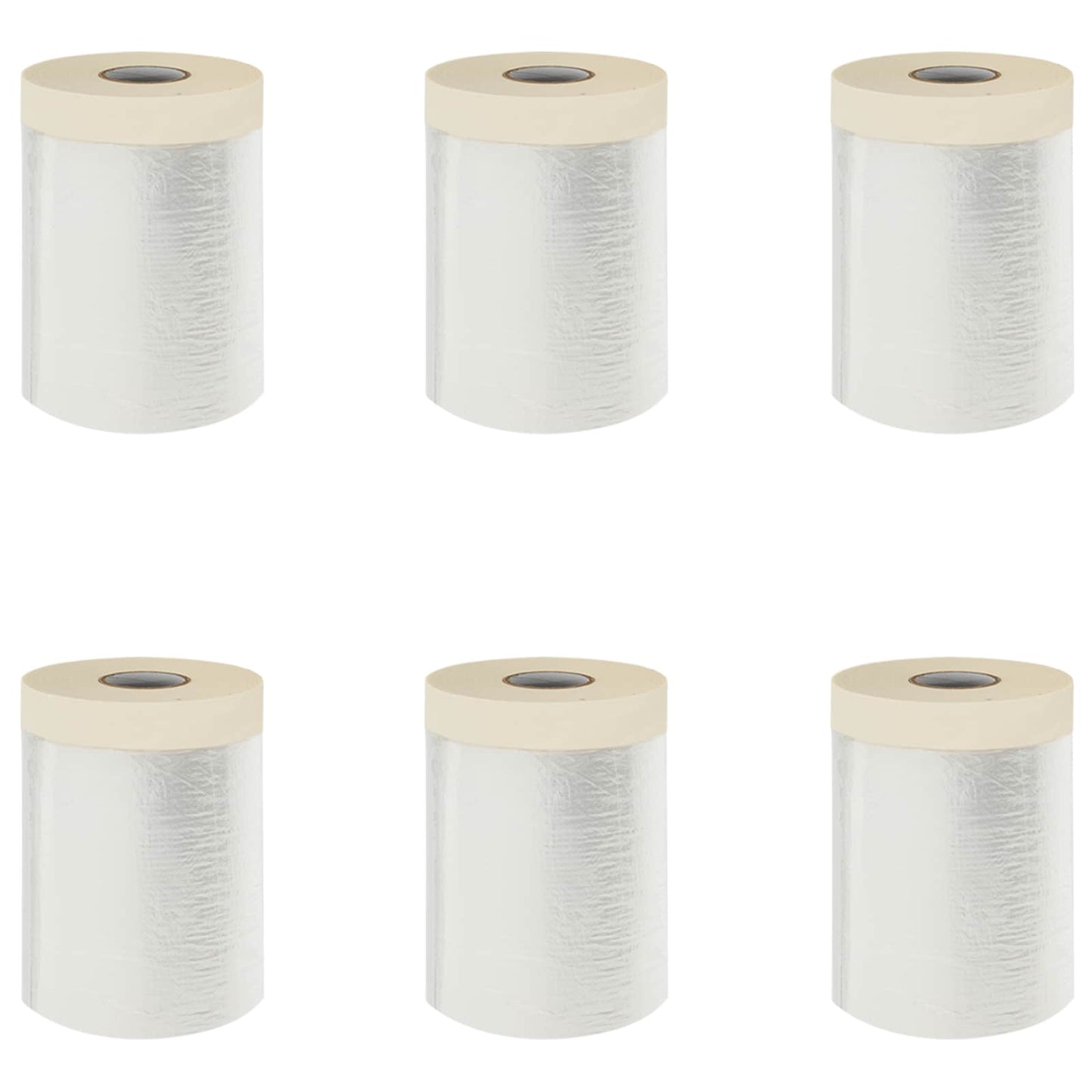 Stofdoek met plakband 6 pcs Doorzichtig 55 x 3300 cm HDPE