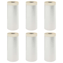 Stofdoek met plakband 6 pcs Doorzichtig 110 x 3300 cm HDPE