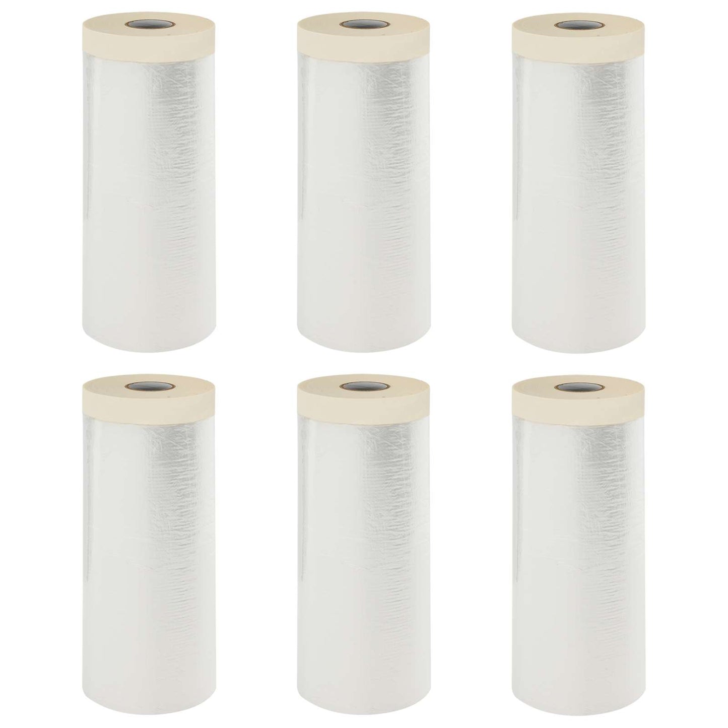 Stofdoek met plakband 6 pcs Doorzichtig 140 x 3300 cm HDPE