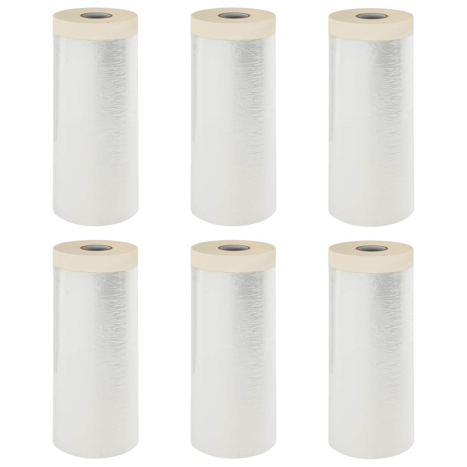 Stofdoek met plakband 6 pcs Doorzichtig 140 x 3300 cm HDPE