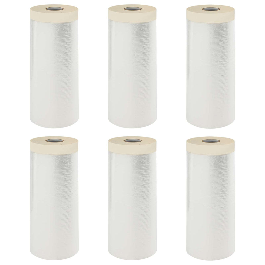 Stofdoek met plakband 6 pcs Doorzichtig 140 x 3300 cm HDPE