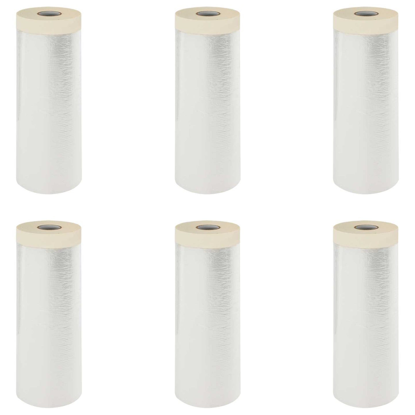 Stofdoek met plakband 6 pcs Doorzichtig 210 x 2000 cm HDPE