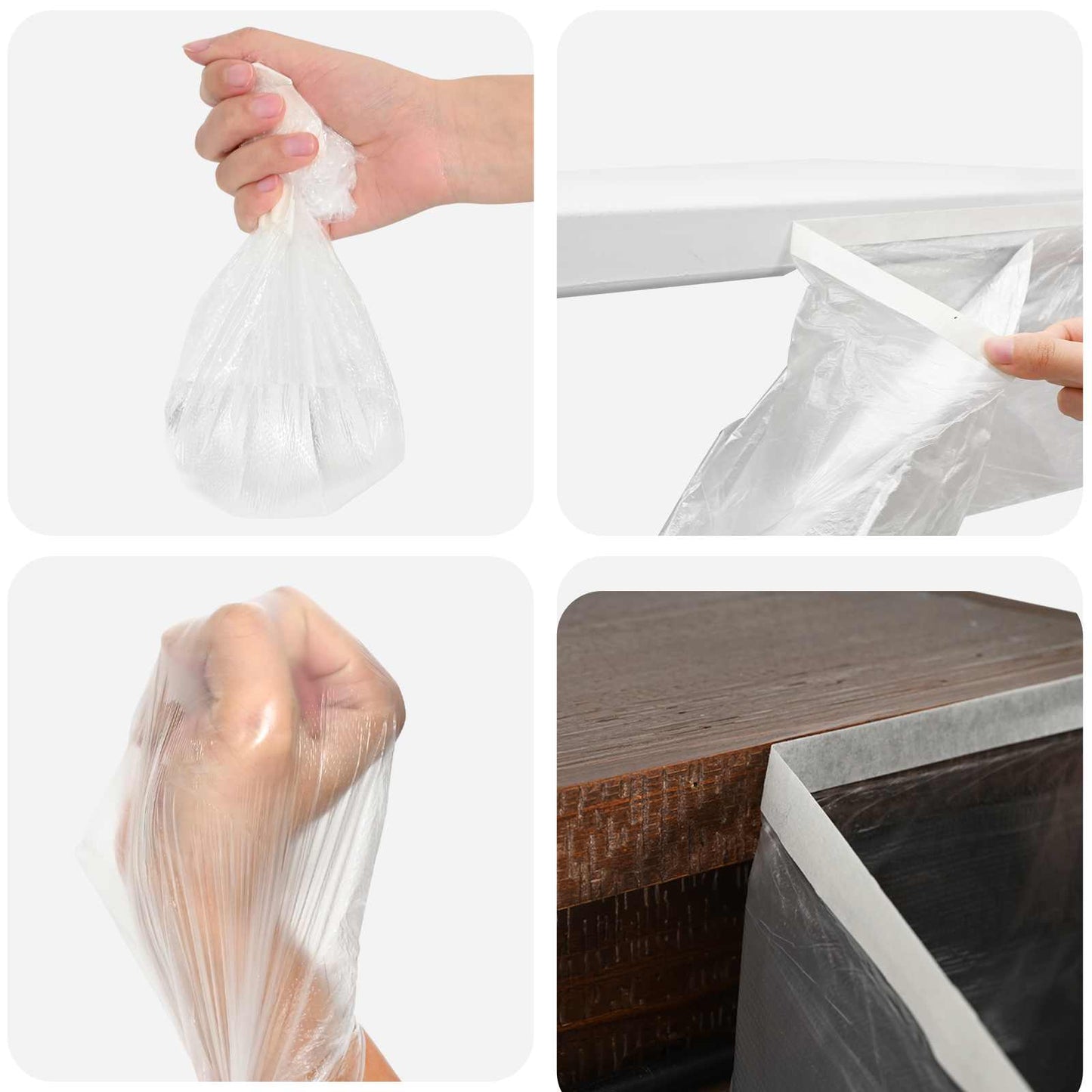 Stofdoek met plakband 6 pcs Doorzichtig 270 x 1600 cm HDPE