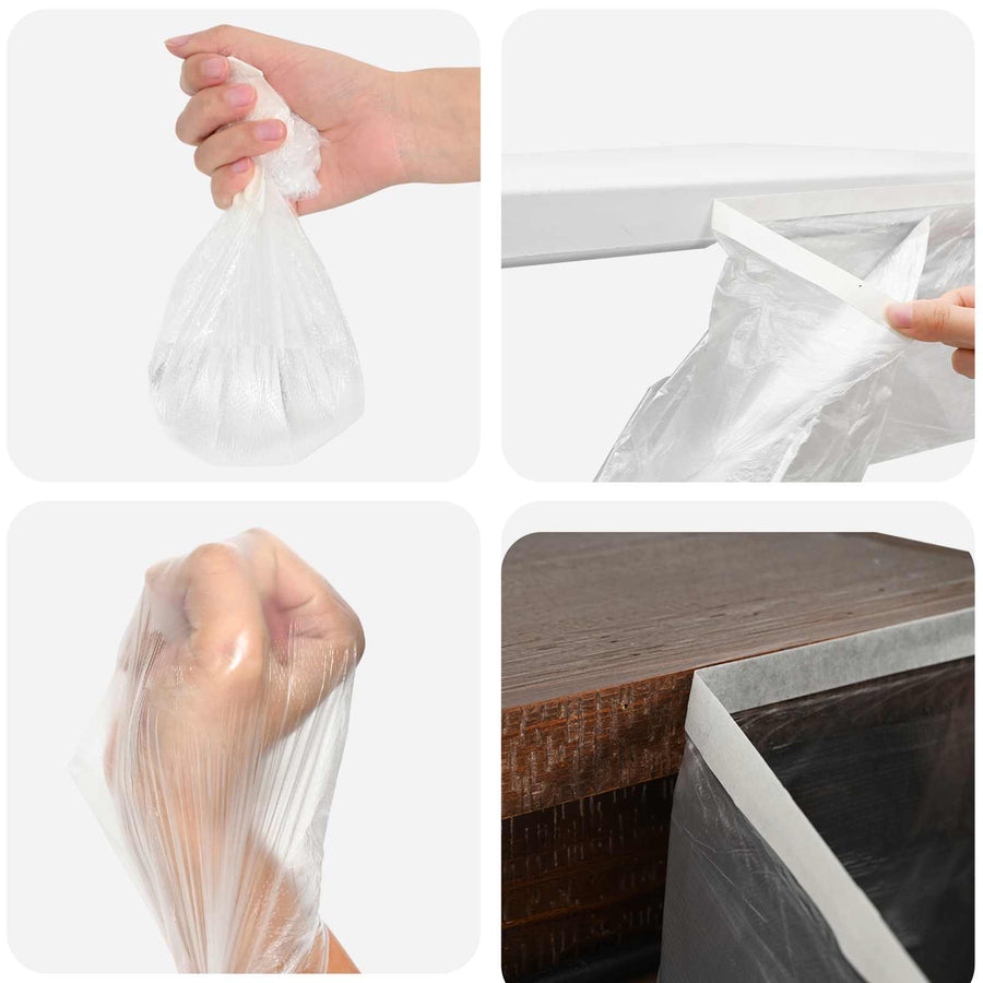 Stofdoek met plakband 6 pcs Doorzichtig 270 x 1600 cm HDPE
