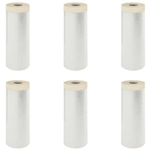 Stofdoek met plakband 6 pcs Doorzichtig 270 x 1600 cm HDPE