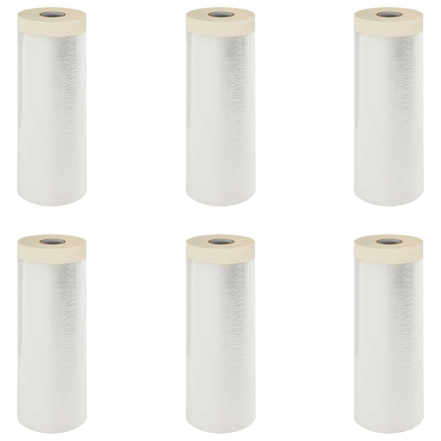 Stofdoek met plakband 6 pcs Doorzichtig 270 x 1600 cm HDPE