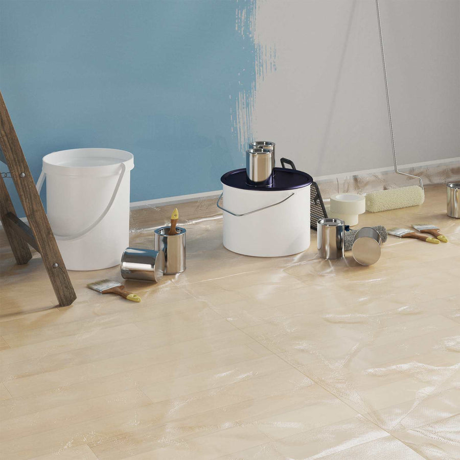 Stofdoek met plakband 12 pcs Doorzichtig 210 x 2000 cm HDPE