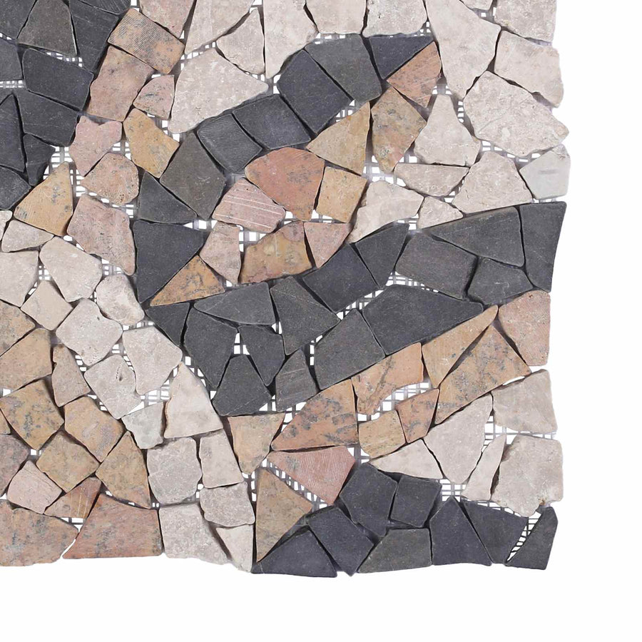 Mozaïektegels Zonnepatroon veelkleurig 120 x 120 cm Marmer