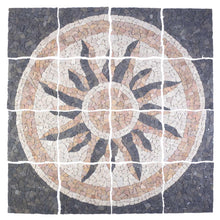 Mozaïektegels Zonnepatroon veelkleurig 120 x 120 cm Marmer