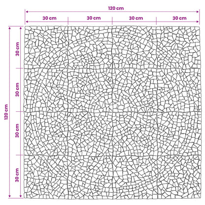 Mozaïektegels Zonnepatroon veelkleurig 120 x 120 cm Marmer