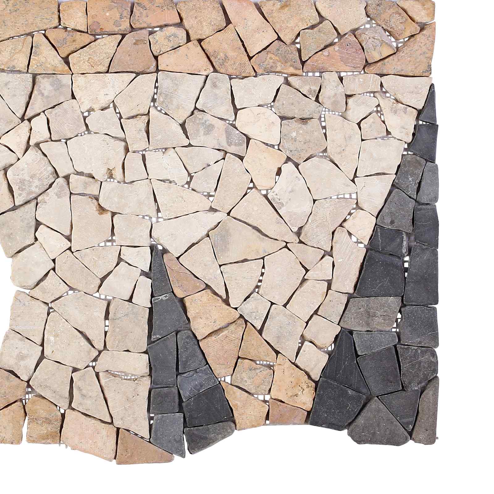 Mosaic Tiles Wind Pattern Meerkleurig 120 x 120 cm Marmer