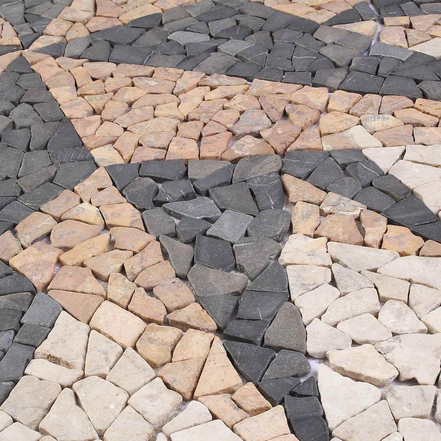 Mosaic Tiles Wind Pattern Meerkleurig 120 x 120 cm Marmer