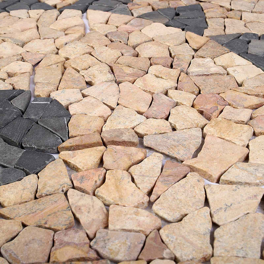 Mosaic Tiles Zonnebloem Patroon Meerkleurig 120 x 120 cm Marmer