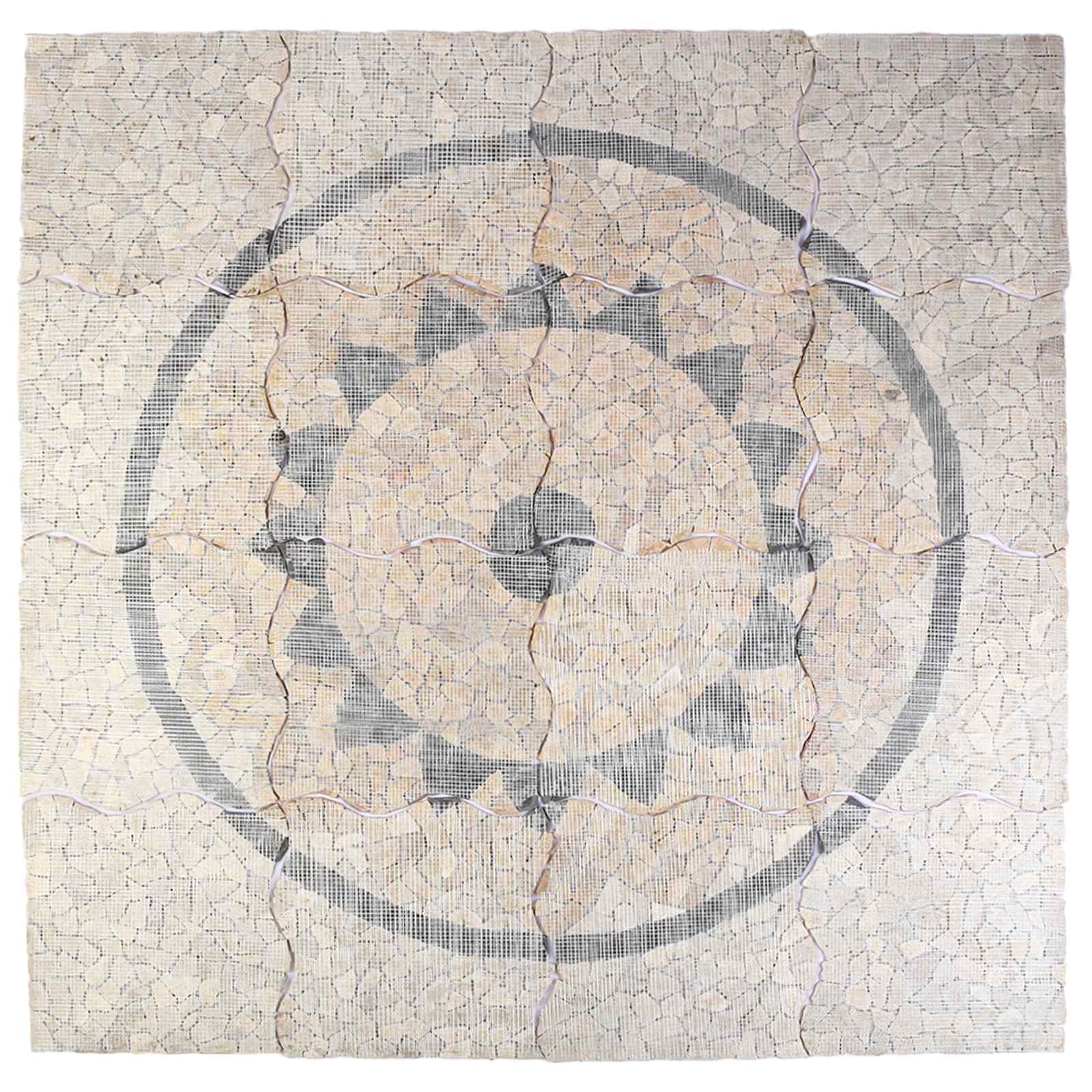 Mosaic Tiles Zonnebloem Patroon Meerkleurig 120 x 120 cm Marmer