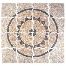 Mosaic Tiles Zonnebloem Patroon Meerkleurig 120 x 120 cm Marmer