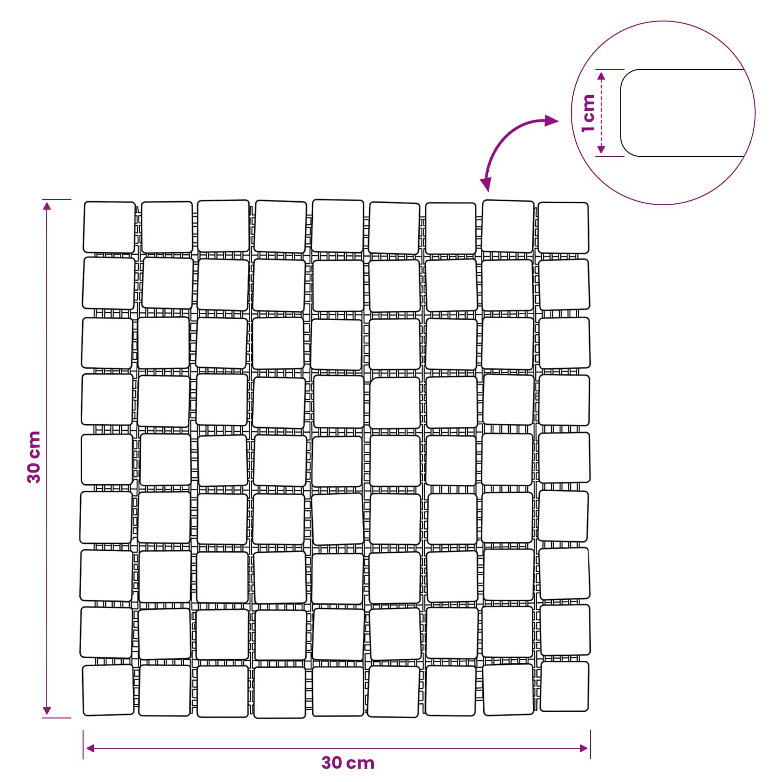 Mozaïek Tegels Crèmekleurig 30 x 30 cm Marmer