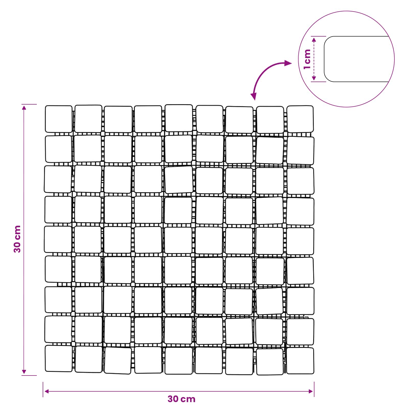 Mozaïek Tegels Grijs 30 x 30 cm Marmer