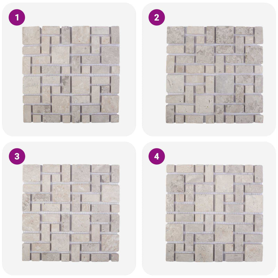 Mozaïek Tegels Crèmekleurig 30 x 30 cm Marmer