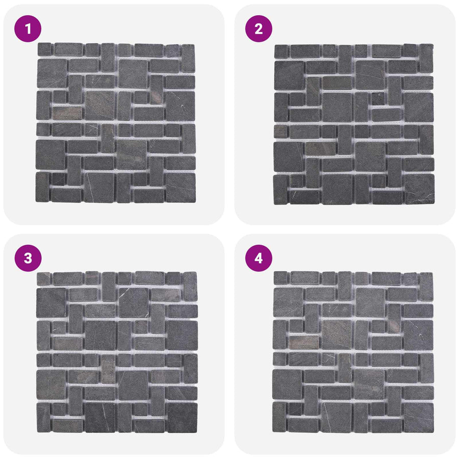 Mozaïek Tegels Grijs 30 x 30 cm Marmer