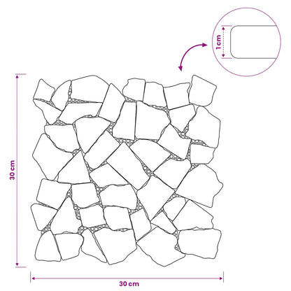 Mozaïek Tegels Crèmekleurig 30 x 30 cm Marmer