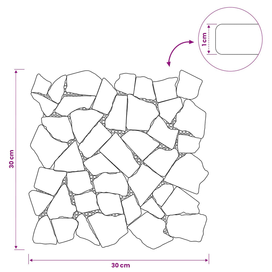 Mozaïek Tegels Crèmekleurig 30 x 30 cm Marmer