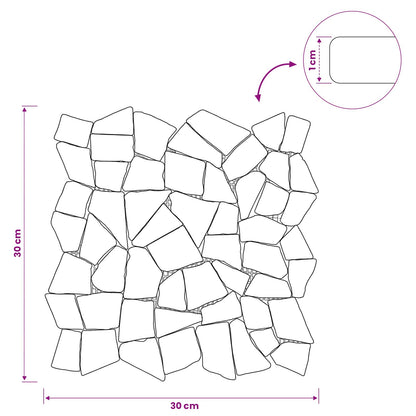 Mozaïek Tegels Donkergrijs 30 x 30 cm Marmer