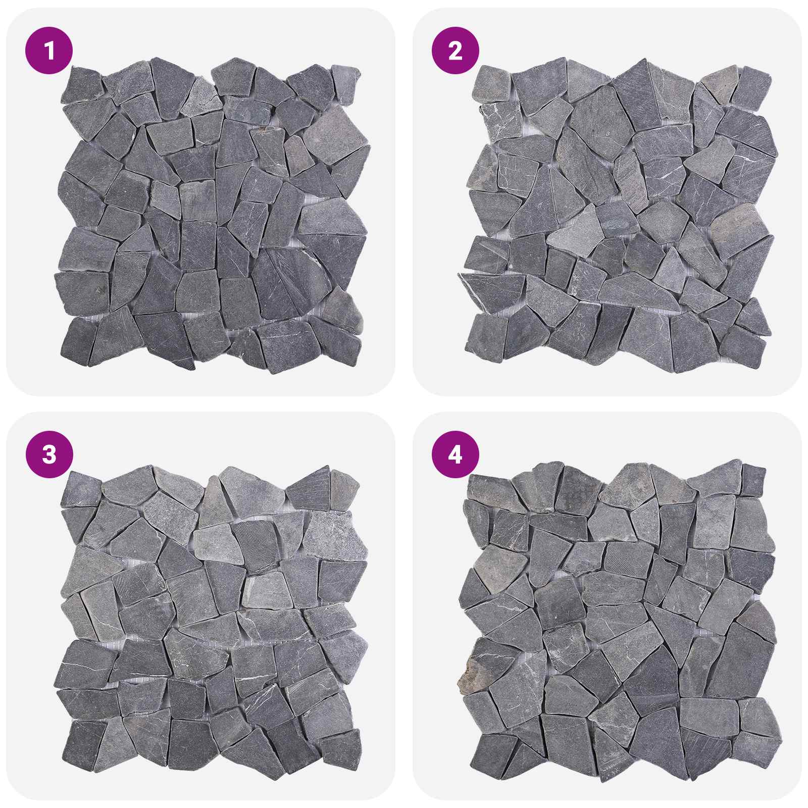 Mozaïek Tegels Donkergrijs 30 x 30 cm Marmer