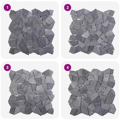 Mozaïek Tegels Donkergrijs 30 x 30 cm Marmer