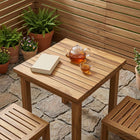 Tafelblad massief teakhout 40x40x3,5 cm naturel