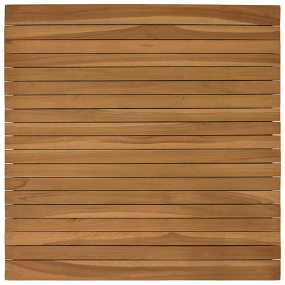 Tafelblad 70 x 70 x 3,5 cm Vierkant Massief Teakhout Naturel