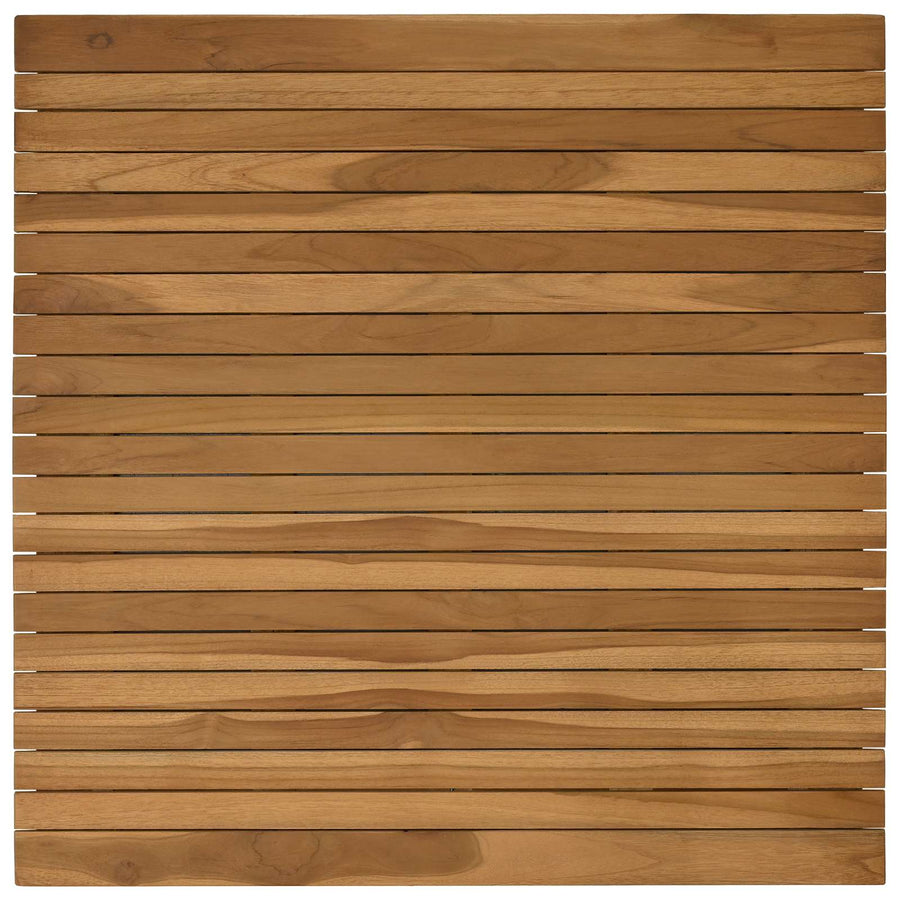 Tafelblad 80 x 80 x 3,5 cm Vierkant Massief Teakhout Naturel