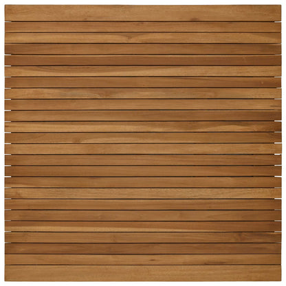 Tafelblad 90 x 90 x 3,5 cm Vierkant Massief Teakhout Naturel