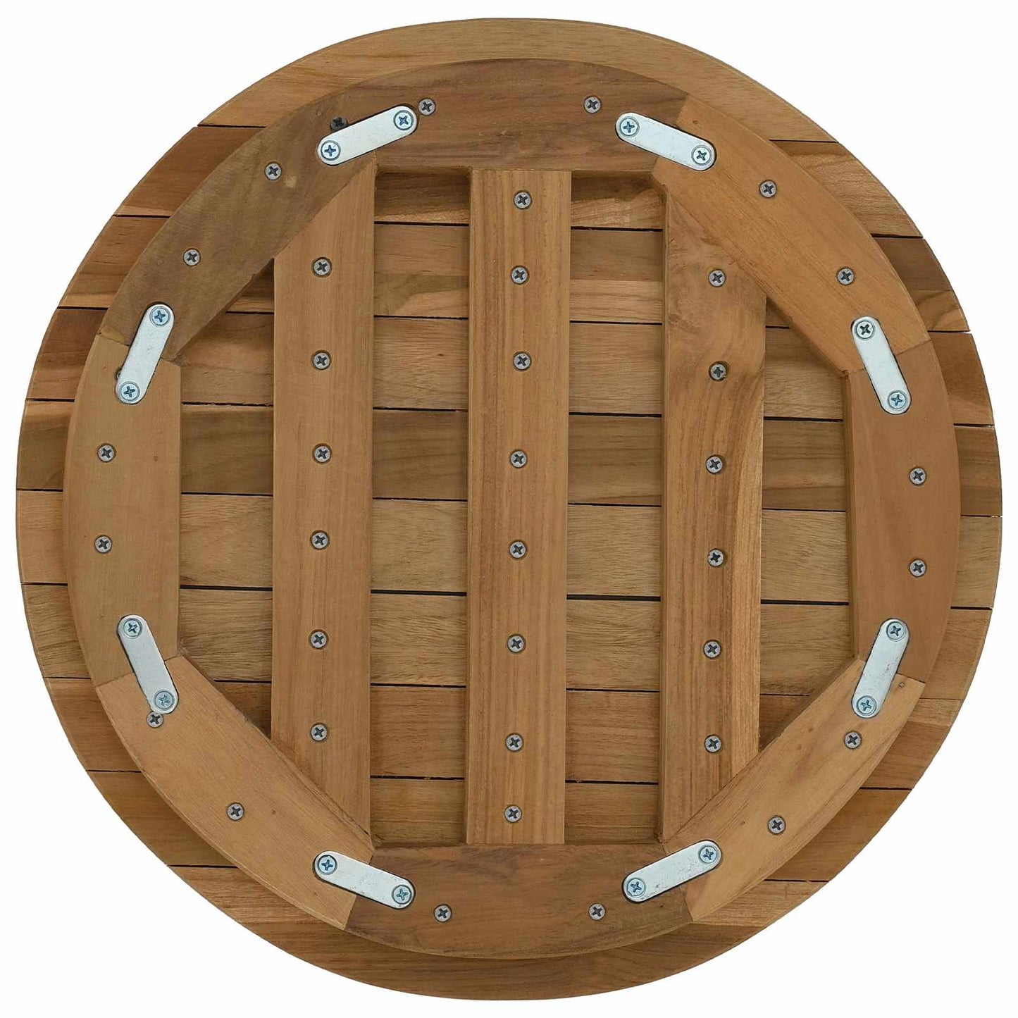 Tafelblad Ø 40 x 3,5 Rond Massief Teakhout Naturel