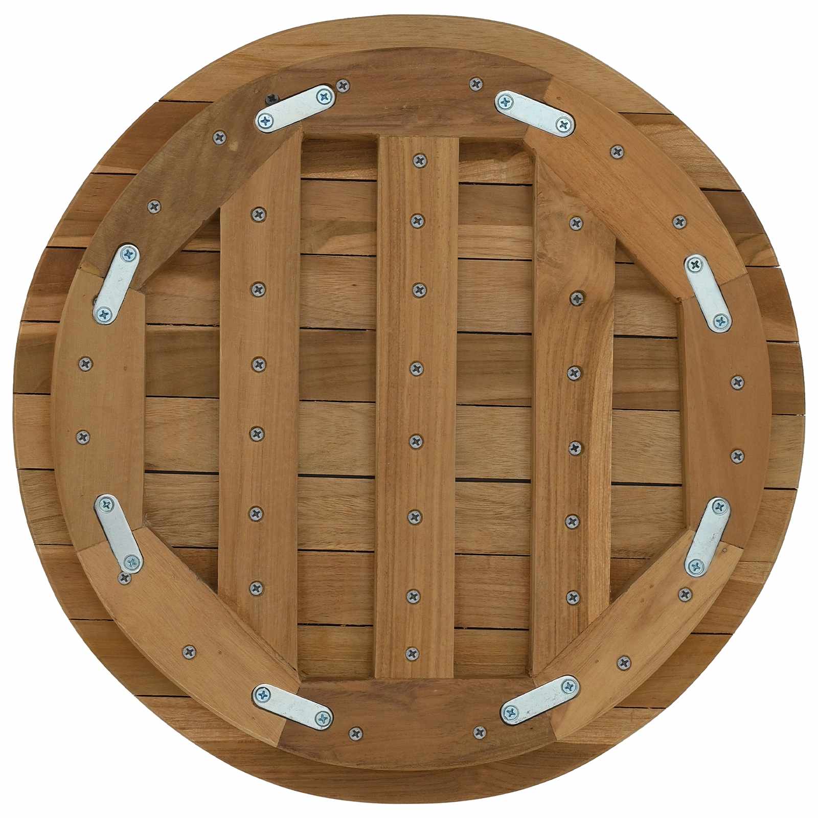 Tafelblad Ø 40 x 3,5 Rond Massief Teakhout Naturel