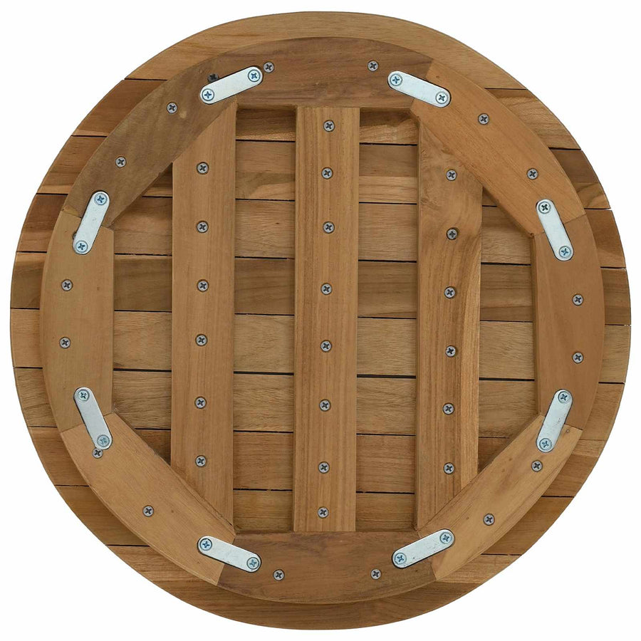 Tafelblad Ø 40 x 3,5 Rond Massief Teakhout Naturel