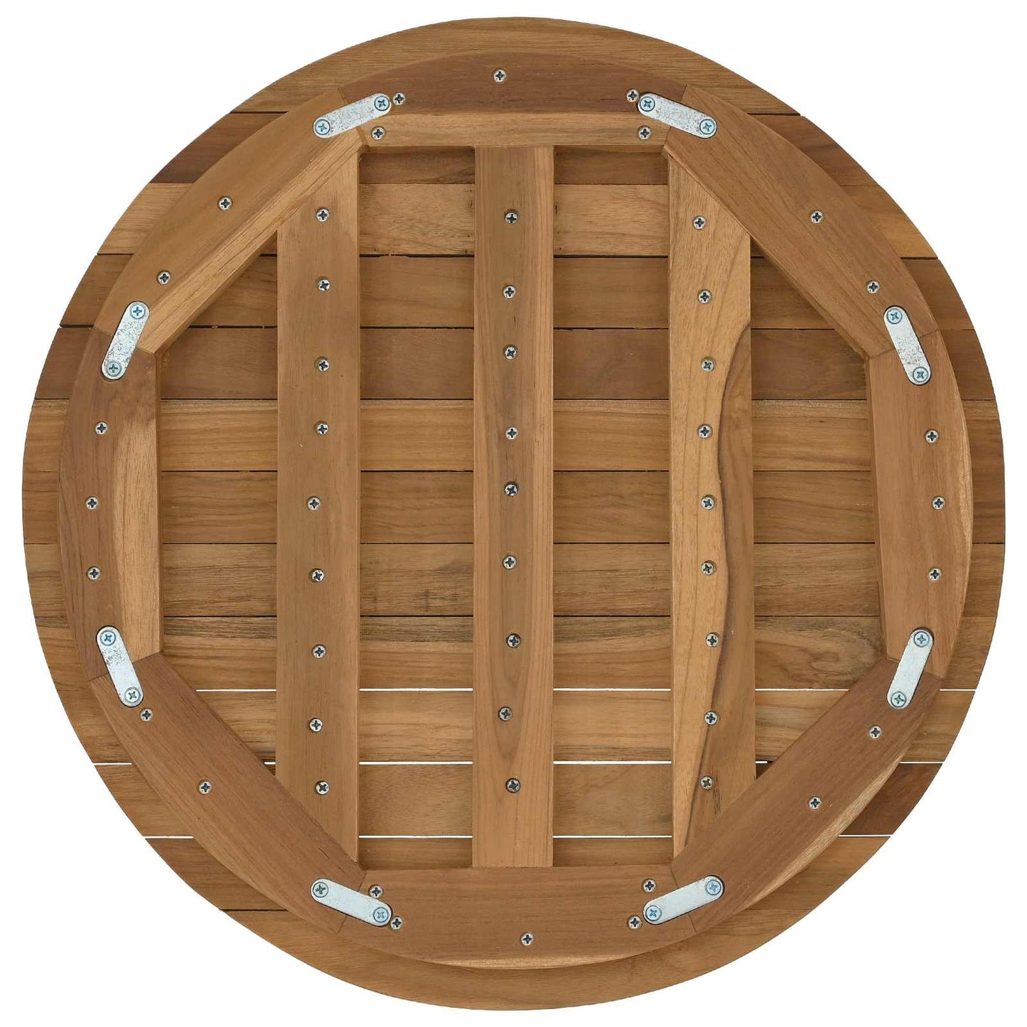 Tafelblad Ø 50 x 3,5 Rond Massief Teakhout Naturel