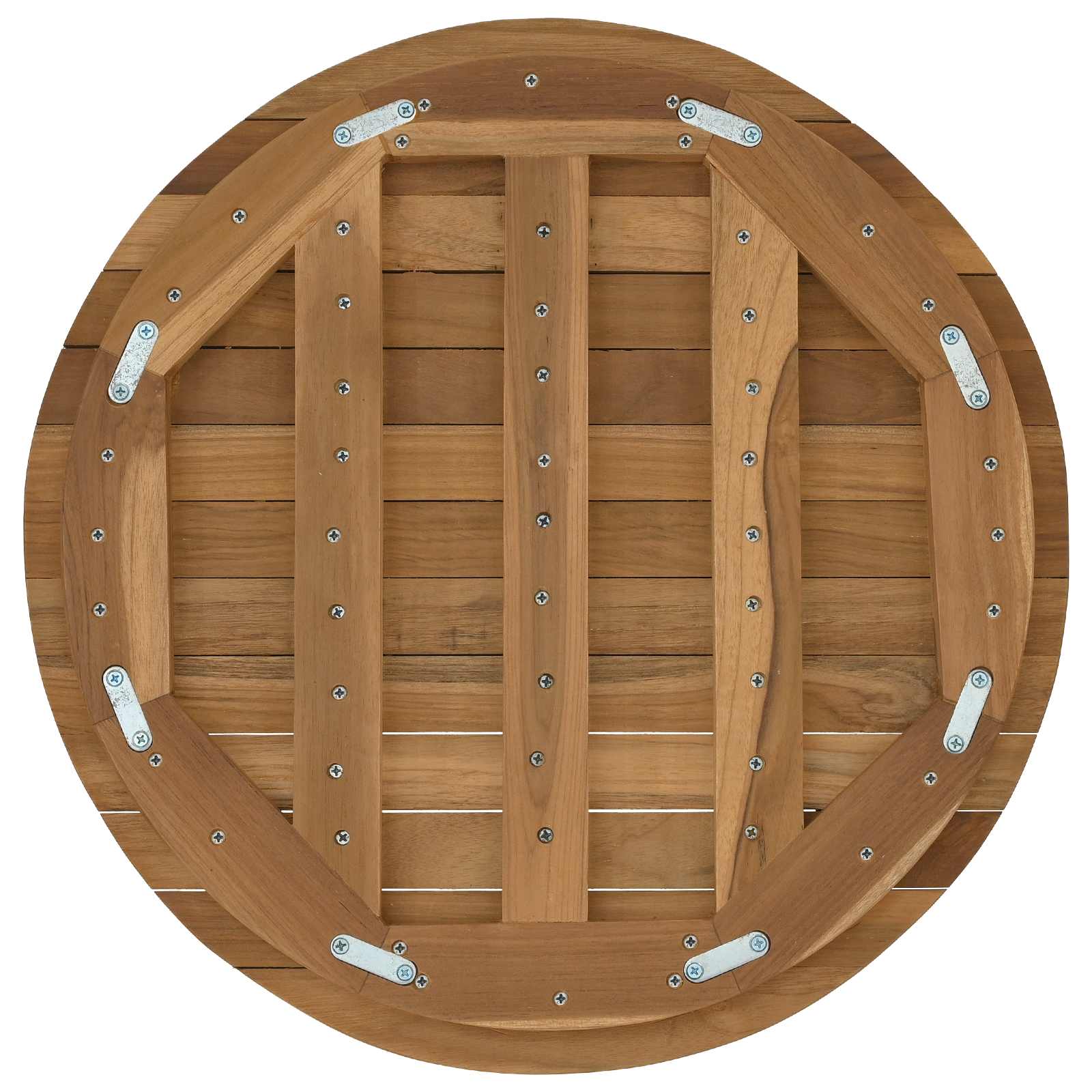 Tafelblad Ø 50 x 3,5 Rond Massief Teakhout Naturel