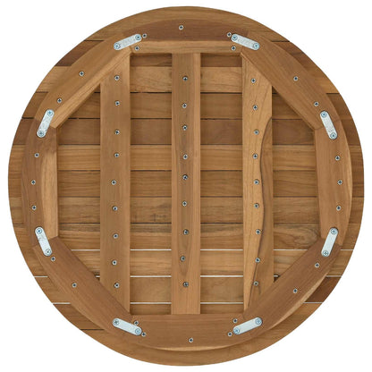 Tafelblad Ø 50 x 3,5 Rond Massief Teakhout Naturel