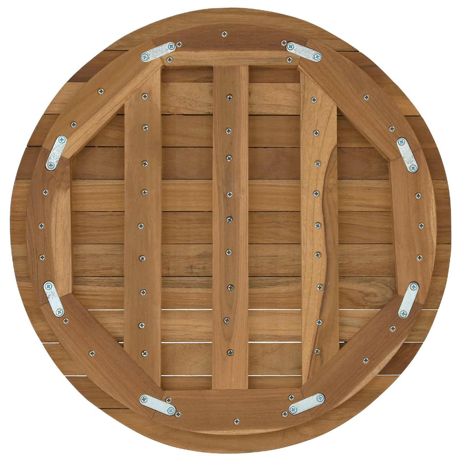 Tafelblad Ø 50 x 3,5 Rond Massief Teakhout Naturel