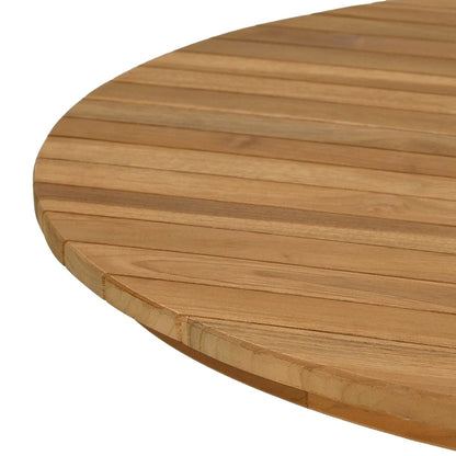 Tafelblad Ø 70 x 3,5 Rond Massief Teakhout Naturel