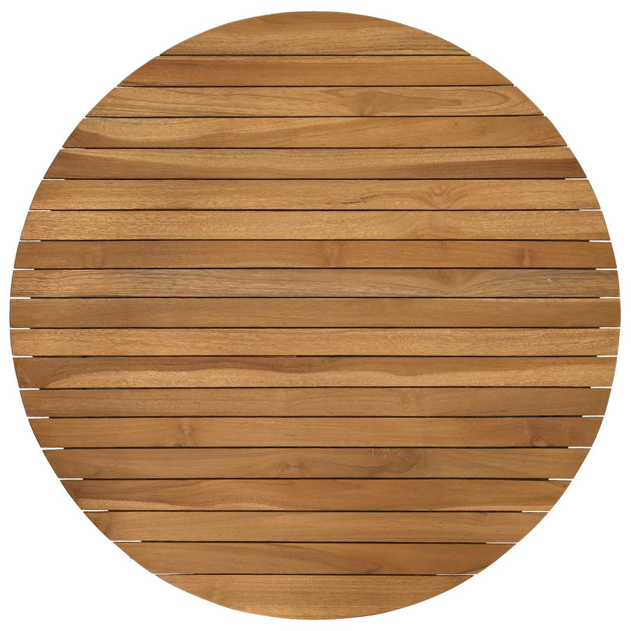 Tafelblad Ø 70 x 3,5 Rond Massief Teakhout Naturel