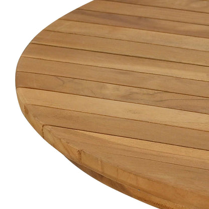Tafelblad Ø 80 x 3,5 Rond Massief Teakhout Naturel